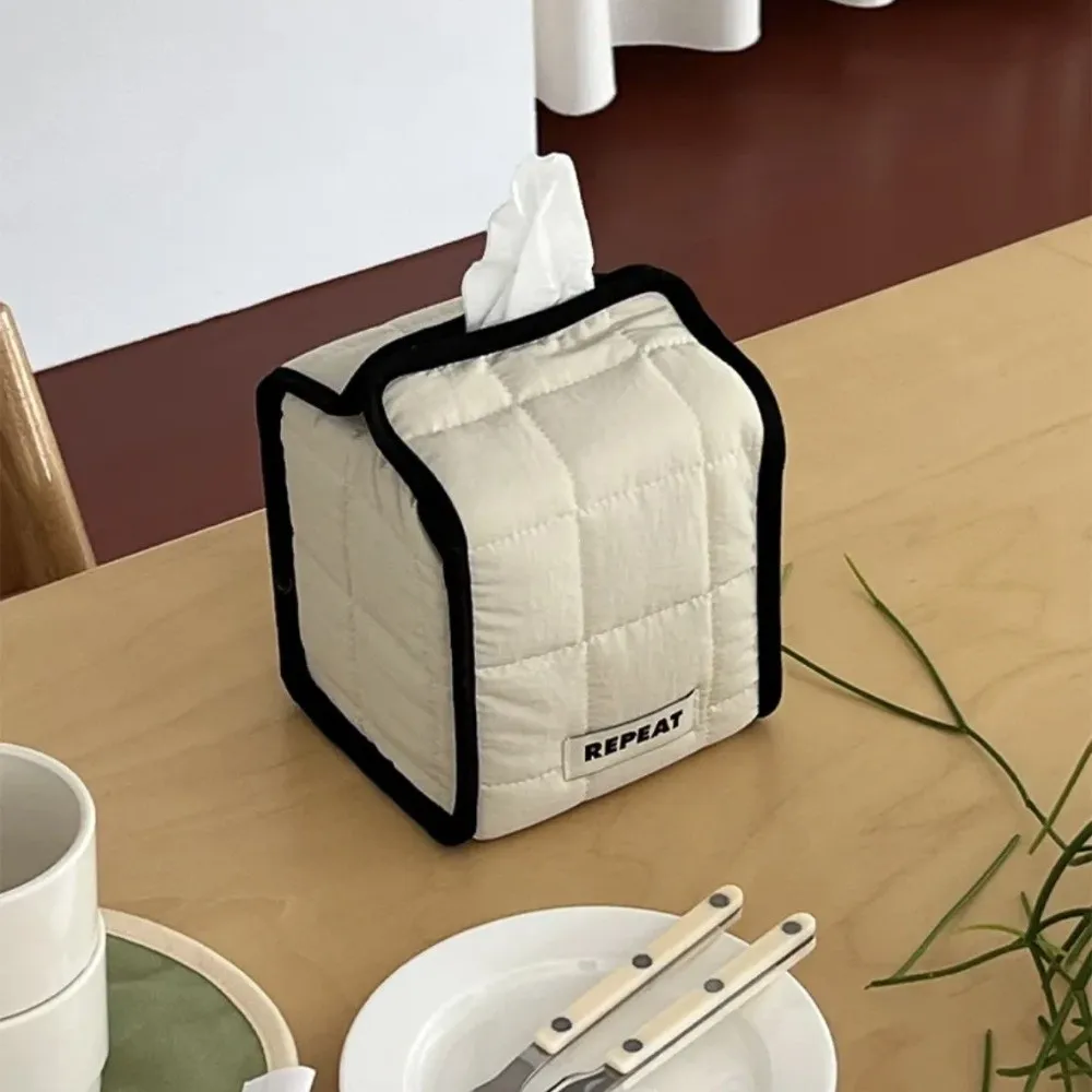 

INS Tissue Storage Tissue Paper Storage Box Space-saving Table Decor Roll Paper Tissue Case Round Square Tissue Box Living Room