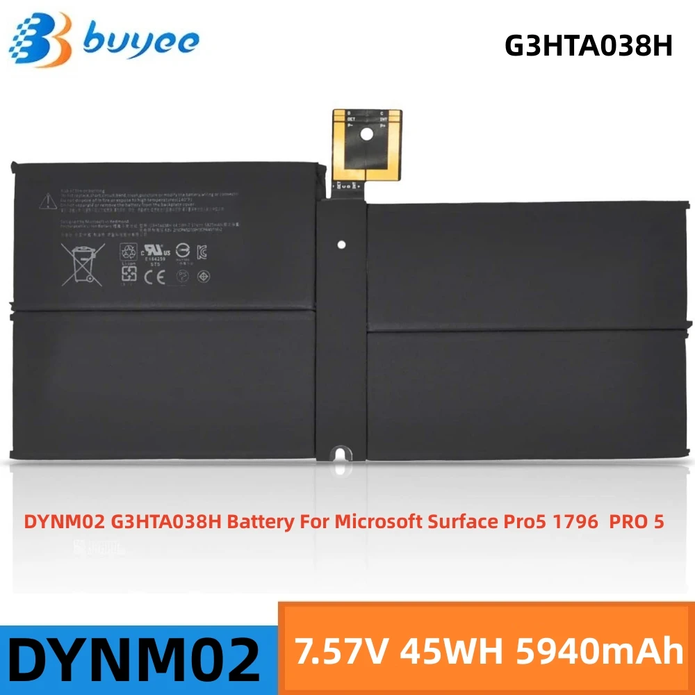 

G3HTA038H DYNM02 Замена аккумулятора ноутбука для Microsoft Surface Pro 5 (1796/2017)/6 (1807/1809/1796/2018)12.3 дюйма серии с инструментами