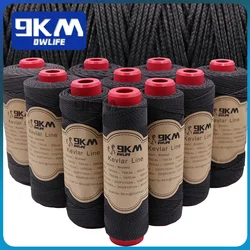 Braided Kevlar Line Black 50-1500 Lbs Fishing Assist Rope High Strength Kite Flying Line Outdoor Camping Hiking Refractory Rope