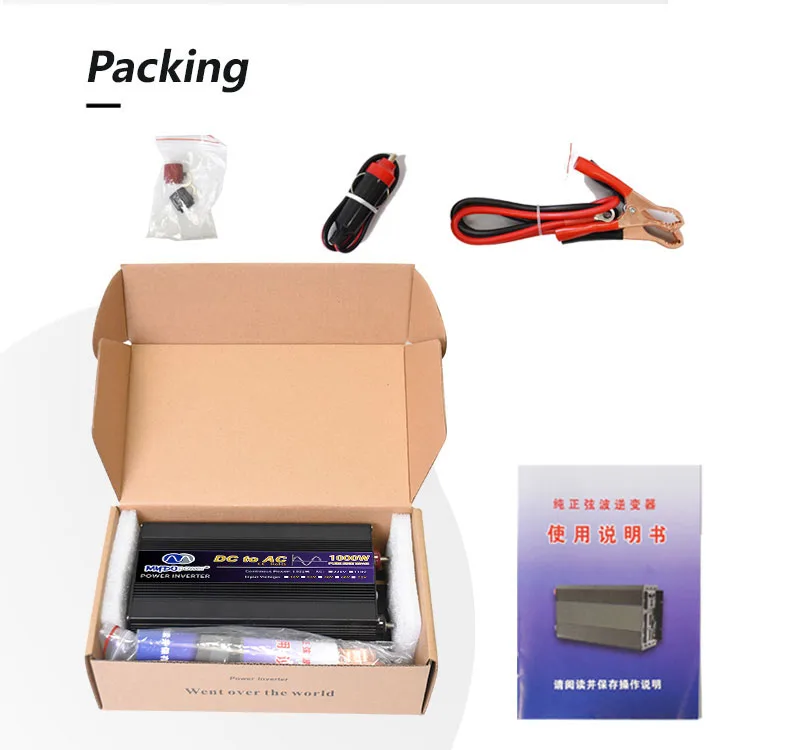 Gongdi Pure Sinus Wave Power Inverter Zigarettenanzünder Smart Clip Automotive Power Inverter UPS Off Grid Solar Power Inverter