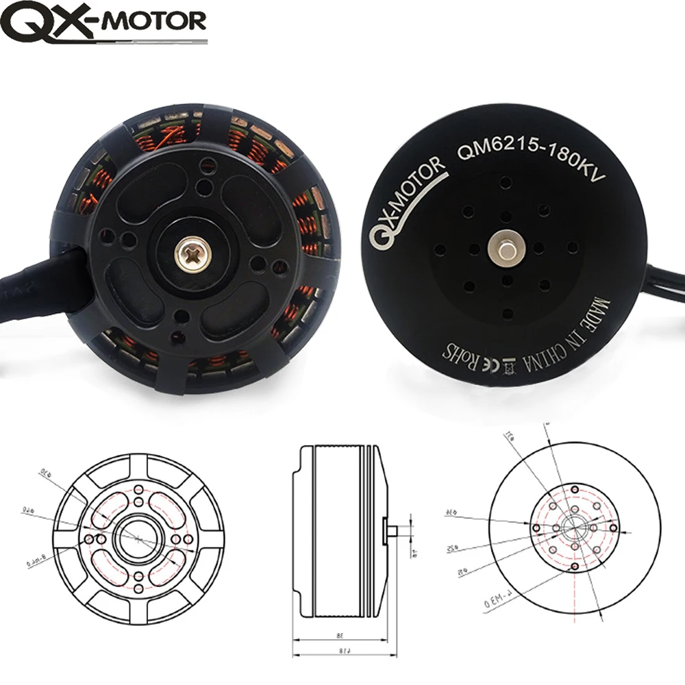 QX-MOTOR QM6215 CCW/CW 180KV Brushless Motor Compatible 2255 /2388 Propelle for Remote control toy parts