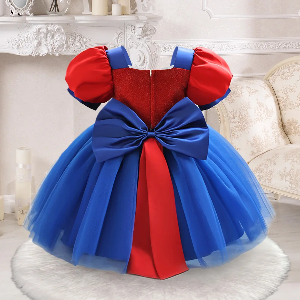 Cartoon Spider Cosplay Costume for Girl Carnival Halloween Christmas Tulle 1st Birthday Party Princess Girls Dress Kids Clothing