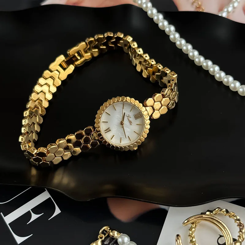 2026 Top Fashion Brand Women's Watch Simple Sky Blue Dial Steel Belt Small Chain Waterproof Quartz Watch for Women Reloj