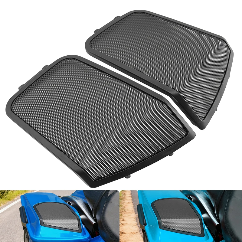 

Матовый черный мотоцикл 6 "x 9" крышка седельной сумки динамик гриль крышка для Harley Touring Electra Road King Street Glide 1994-2013