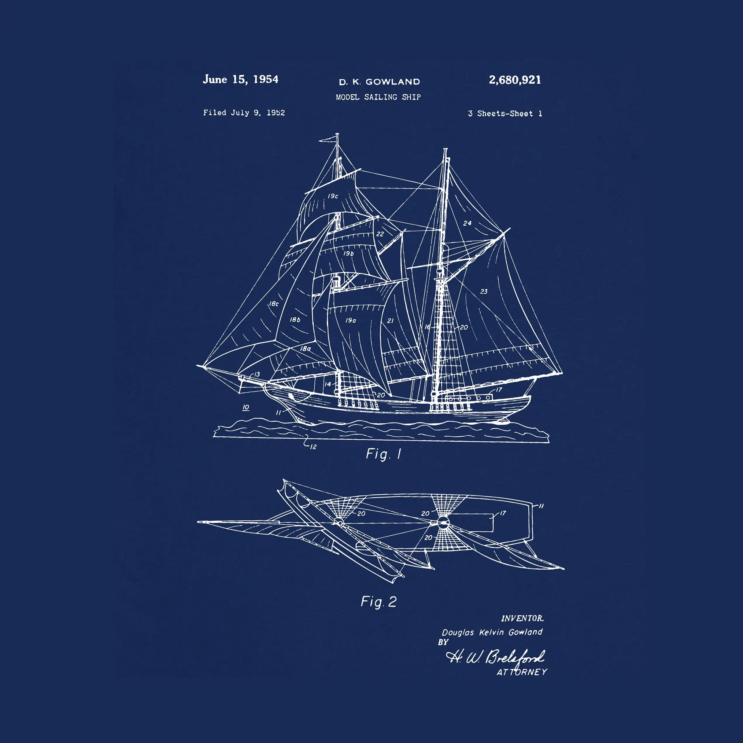 Gowland Model Ship 1954 Saltwater Sea T Shirt Birthday Present Holiday