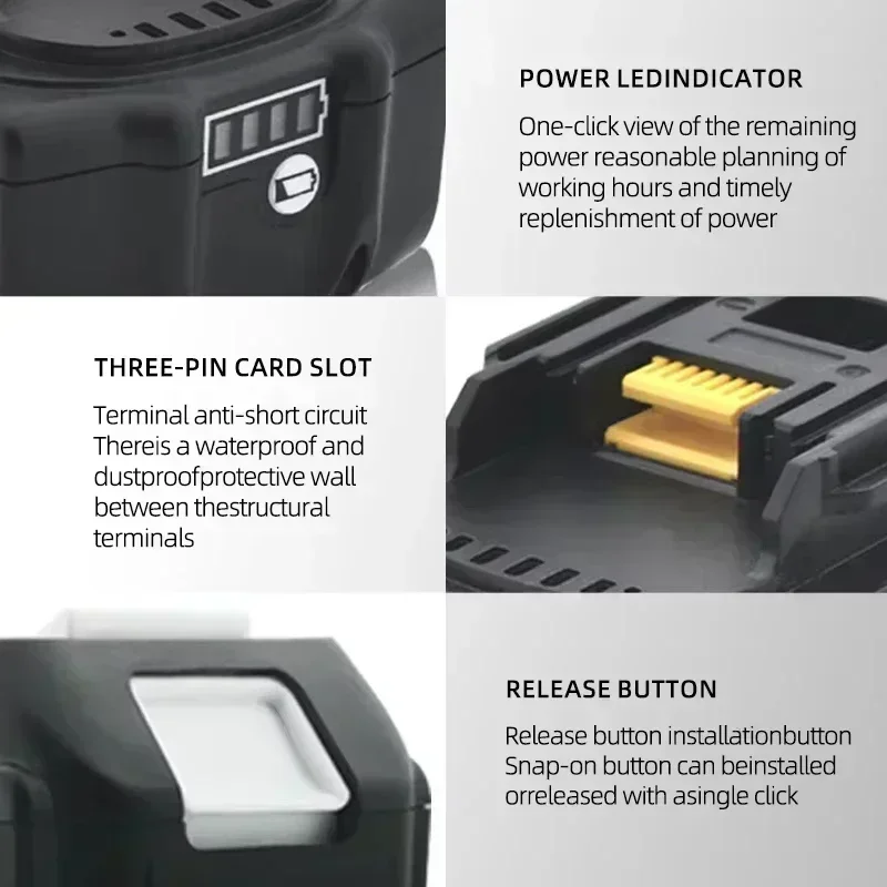 NEW original Makita 18V 6.0Ah Rechargeable Battery ,For Makita BL1830 BL1830B BL1840 BL1840B BL1850 BL1850B Power Tools Battery