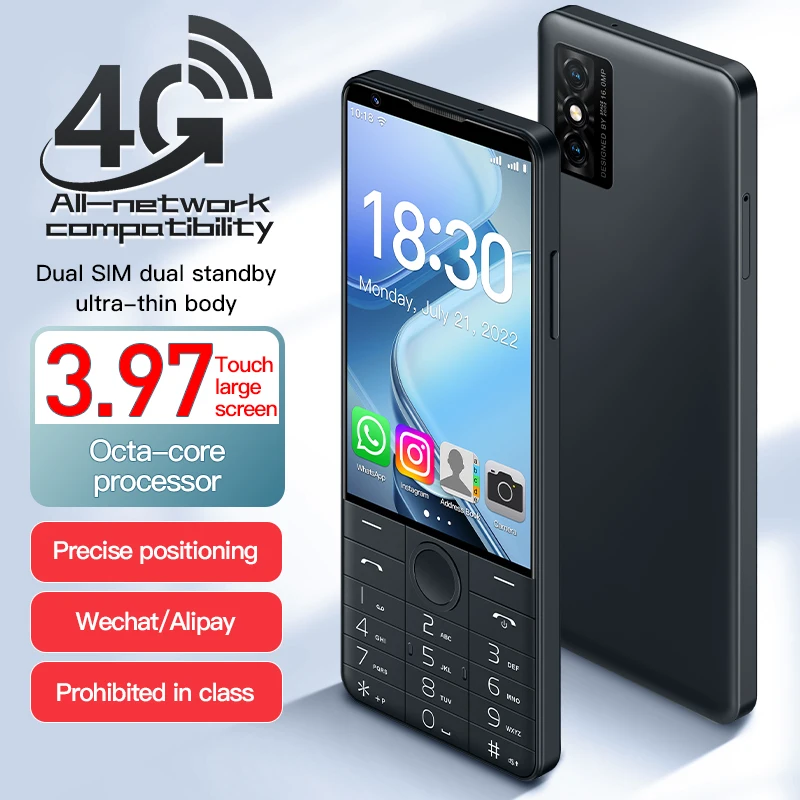 DOOV R70 Pro 4G Touch Screen Keypad Mobile Phone with 16MP Camera 4.0Inch 6GB+128GB 2120mAh Smartphone Whatsapp Hebrew keyboard