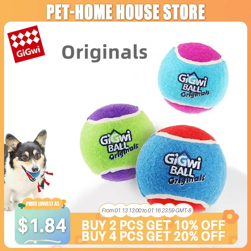 

GiGwi 3PCS Pets Dog Game Ball Sound Puppy Chewing Interactive Ball Teething Molar Bite Resistant Dogs Toy Pet Training Products