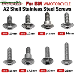BMW R1250GS R1200GS LC R1200RT S1000RR S1000XR C600 C650GT F750GS F850GS R NINE T K1600GTL M5 페어링 스테인레스 스틸 나사