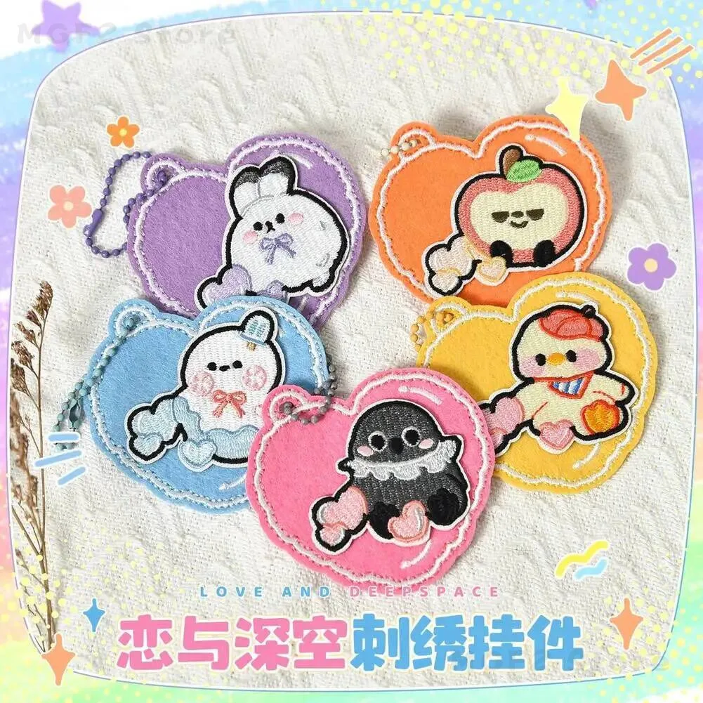 

Cosplay Pendant Love and Deepspace Rafayel Anime Zayne Sylus Caleb Xavier Cartoon Embroidery Keychain Cute Schoolbag Halloween