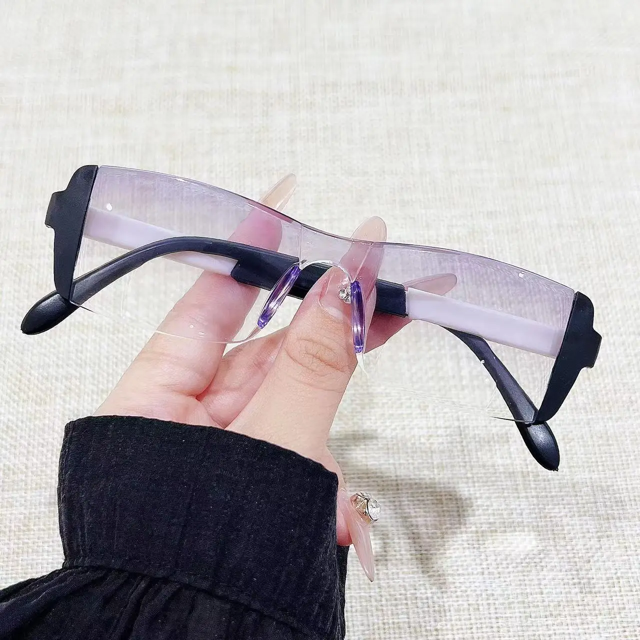 New Anti-blue Light Bifocals High-end Fashion Young Ultra-light Reading Glasses For The Elderly image 4
