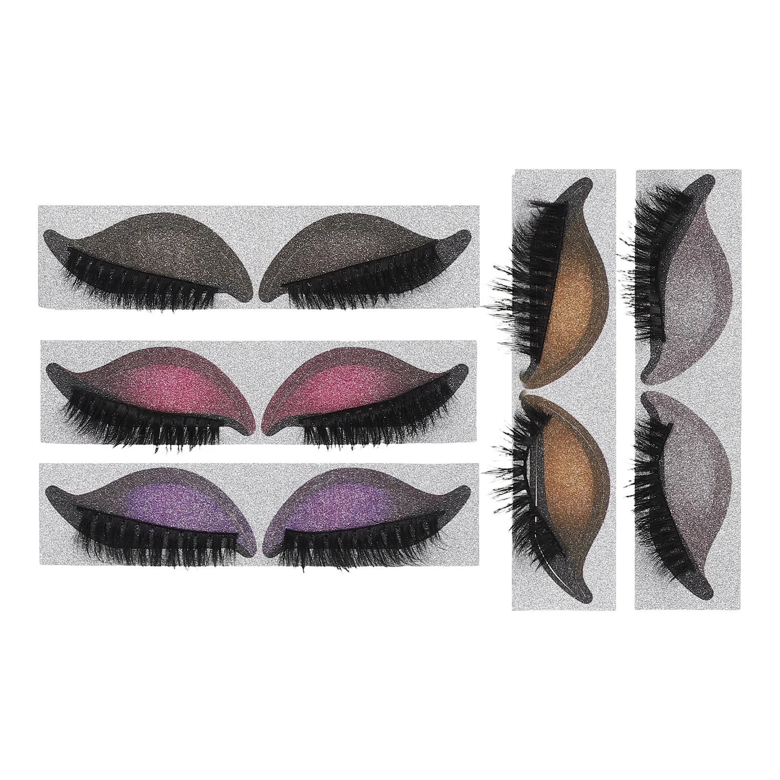 

Lazy Eye Makeup Kit Eyelash Adhesive Stickers Dual Function Faux Lashes Shadow Patch For All Eye Shapes Waterproof Travel