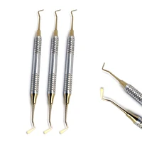 Espátula de llenado de resina compuesta dental de acero inoxidable de doble cabezal para procedimientos de restauración y relleno