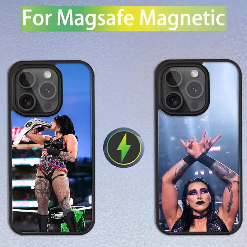 

R-Rhea Ripley Wrestler Phone Case For iPhone 16,15,14,13,12,11,Pro,Max,Plus,Mini,SE Magsafe Magnetic Wireless Charging