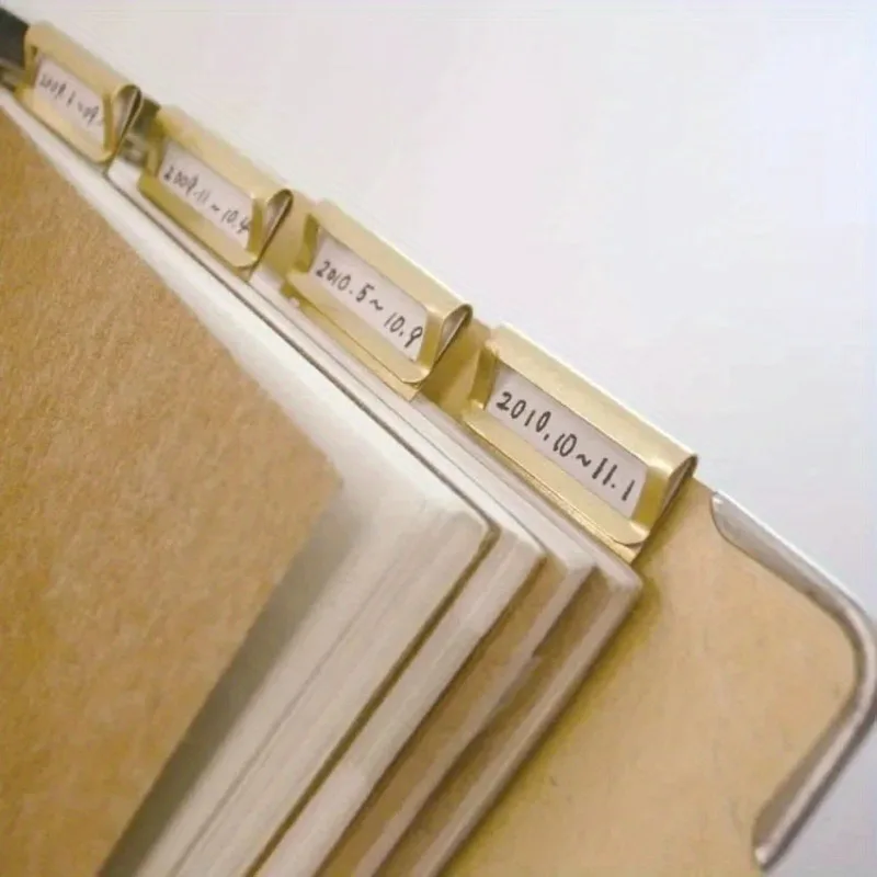 6 Stück Retro-Lesezeichen-Clips aus Messing für Midori Travelers Notebook, Planer-Zubehör aus Rindsleder, Index-Lesezeichen, Vintage-Briefpapier