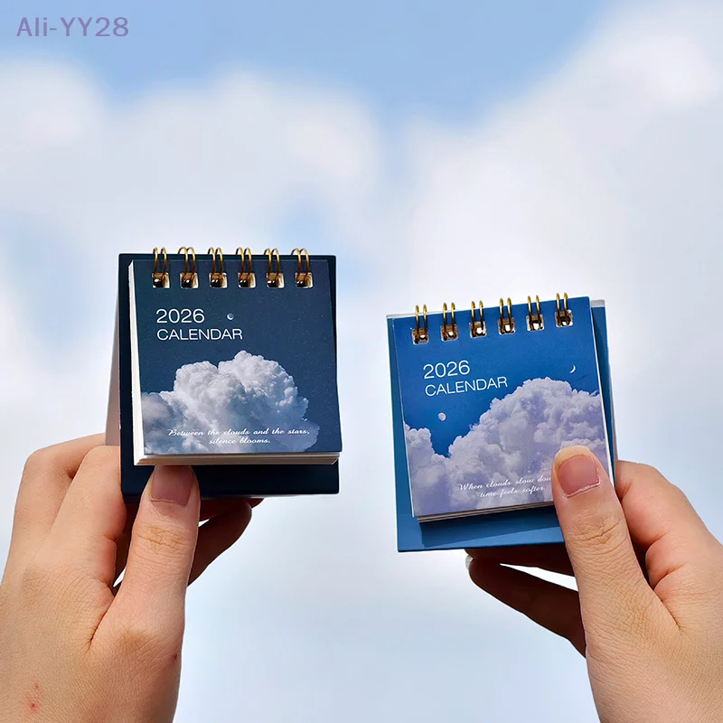 

{MX} 2026 Creative Scenery Cover Calendar Planner Mini Table Calendar Cute Memo Pad Office School Stationery New Year Gift