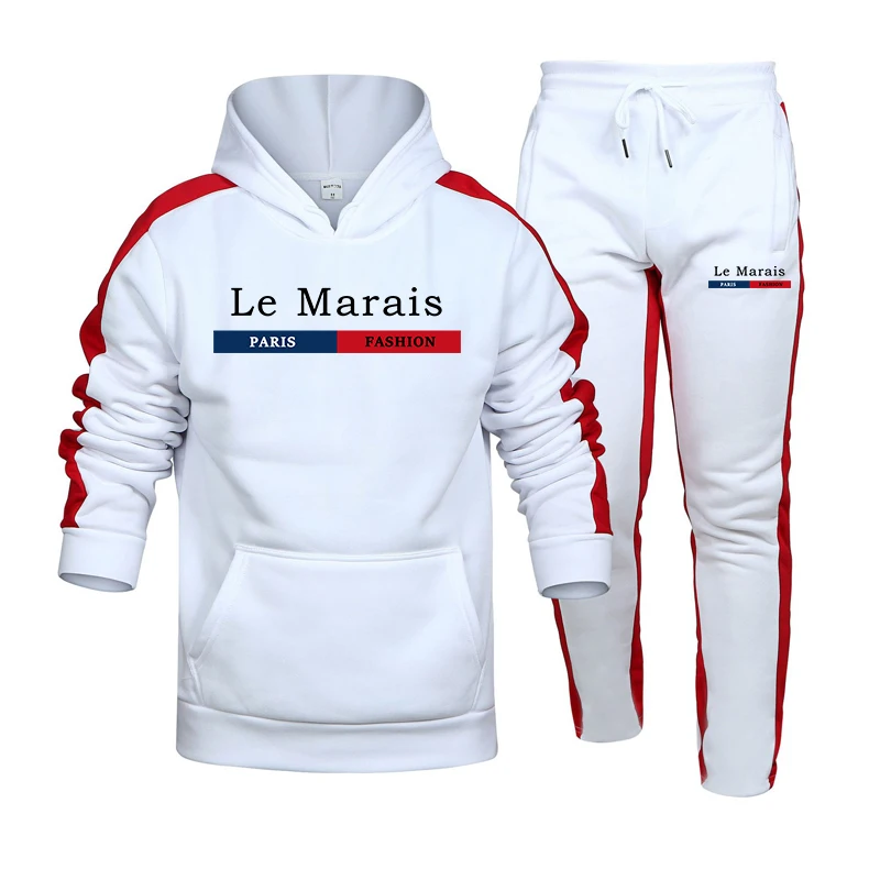 

Le Marais Fashion Men's Tracksuit Hoodies and Sweatpants Autumn Winter Daily Casual Sports Jogging Suit Male Home Outdoor Outfit