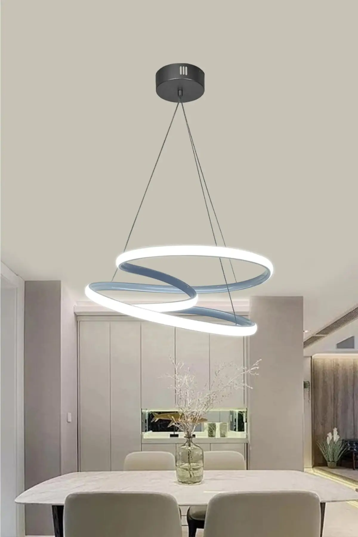 DOLBOVI Modern pendant galaxy silver case white light led chandelier