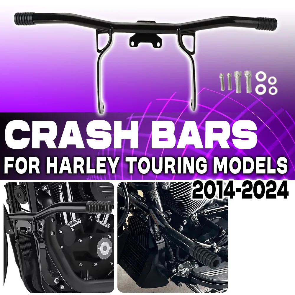 

Для Harley Revival Road King Electra Glide Ultra Classic Touring 14-Up мотоцикл черный бампер защита двигателя защита от ударов