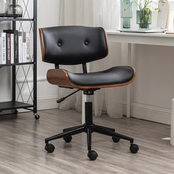 Silla nórdica de lujo para juegos, muebles de oficina, sillas de ordenador de madera maciza, silla giratoria Simple larga, sillas de oficina de elevación