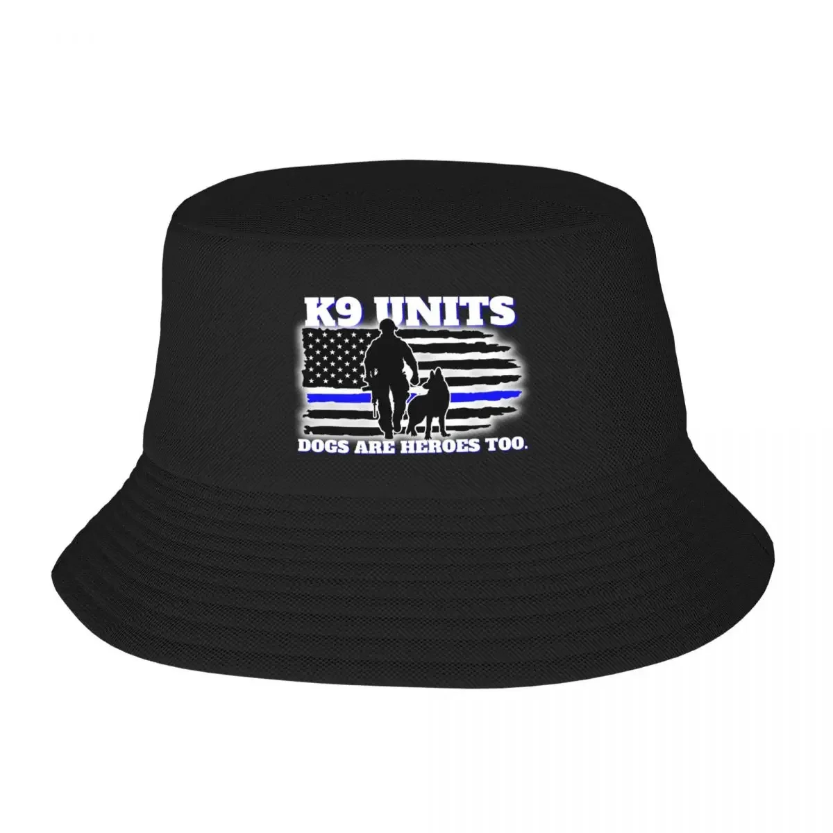 

K9 UNITS Dogs are Heroes too. Bucket Hat Rugby Hat Beach Cap Horse Hat Men's Luxury Women's