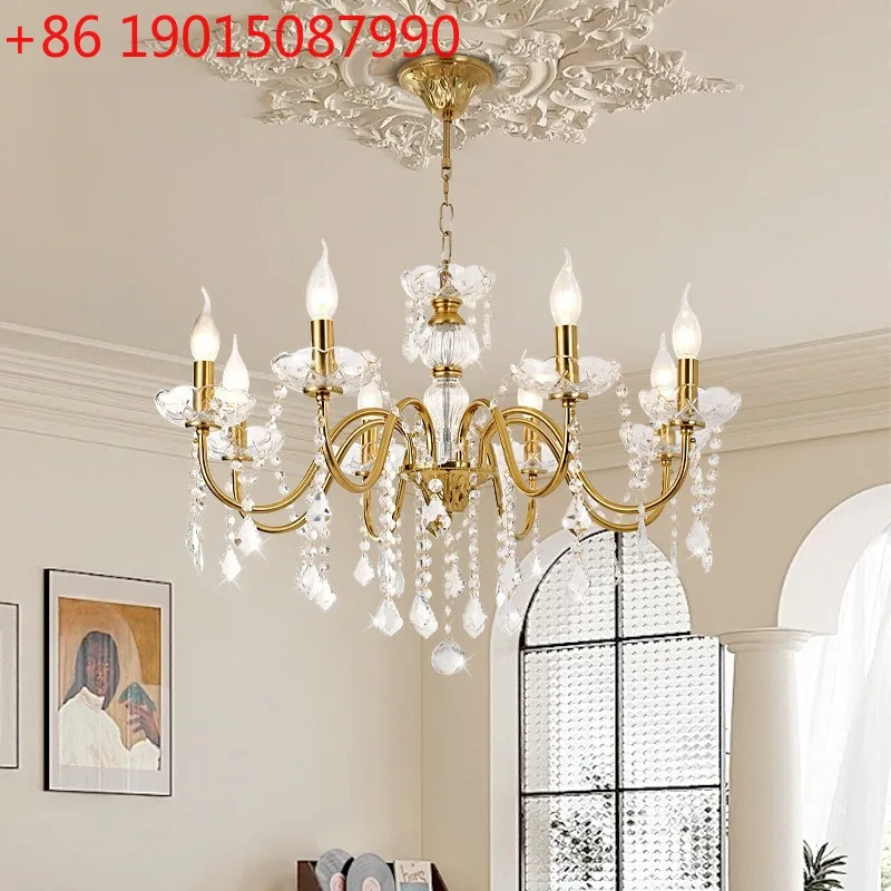 

Хрустальные лампы, роскошная жемчужная стеклянная многоголовая золотая люстра для дома, столовой, спальни
