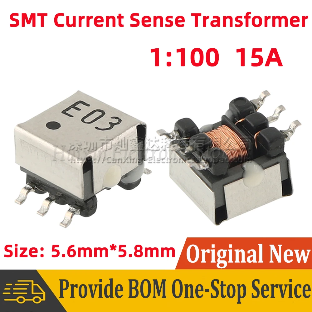 

5PCS SET-003 E03 SMD SMT Current Sense Transformer EE5.0 Precision 15A High Current sensor transformer Turns Ratio 1:100