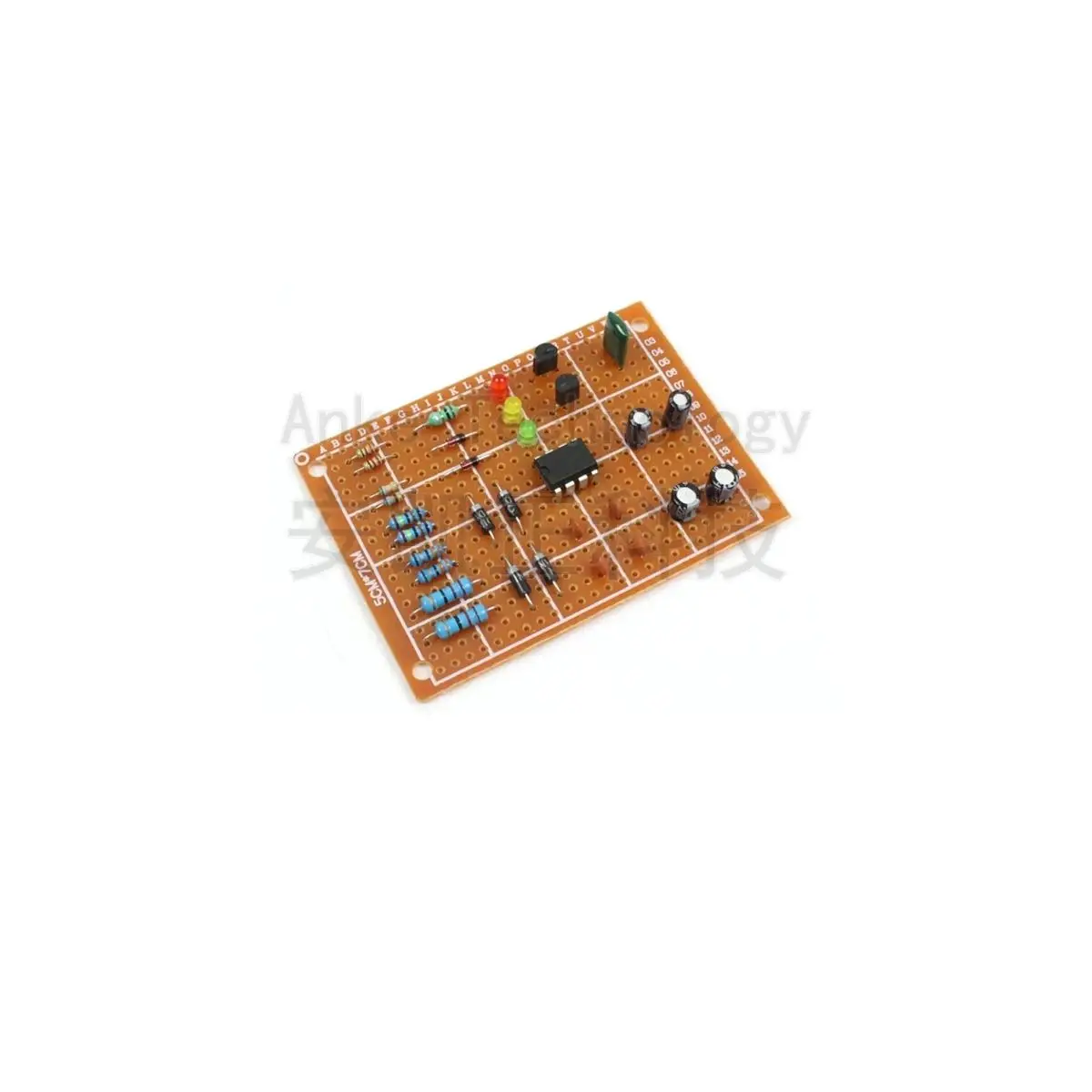 Newcomer's Electronic Component Soldering Practice Kit, Through-hole Training Universal Board, Electrical Skills Teaching Kit