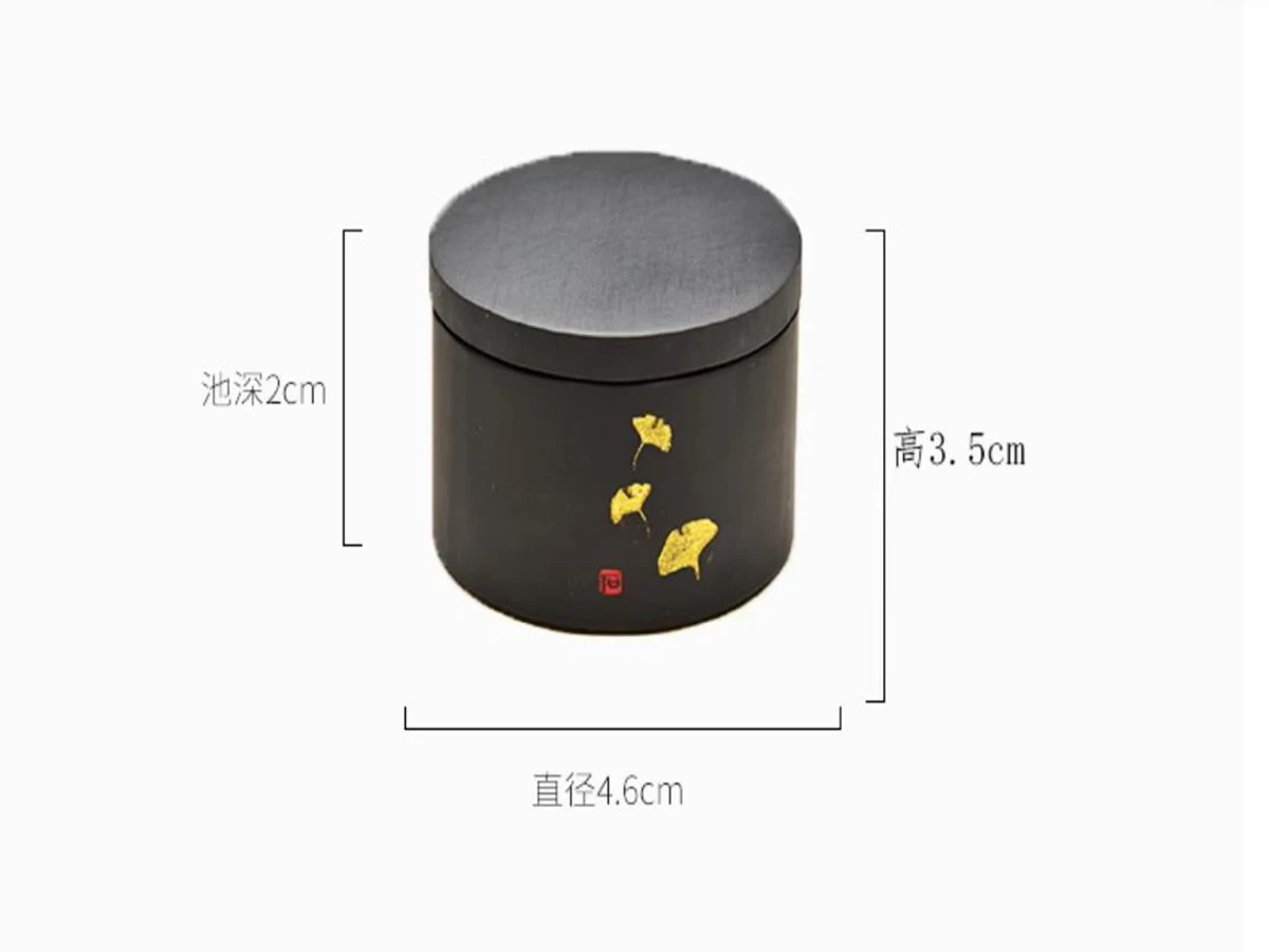 Chinese She Inkstone With Lid Inkslab Ink Stick Calligraphy Painting Tool MiNi Size Ink Pond