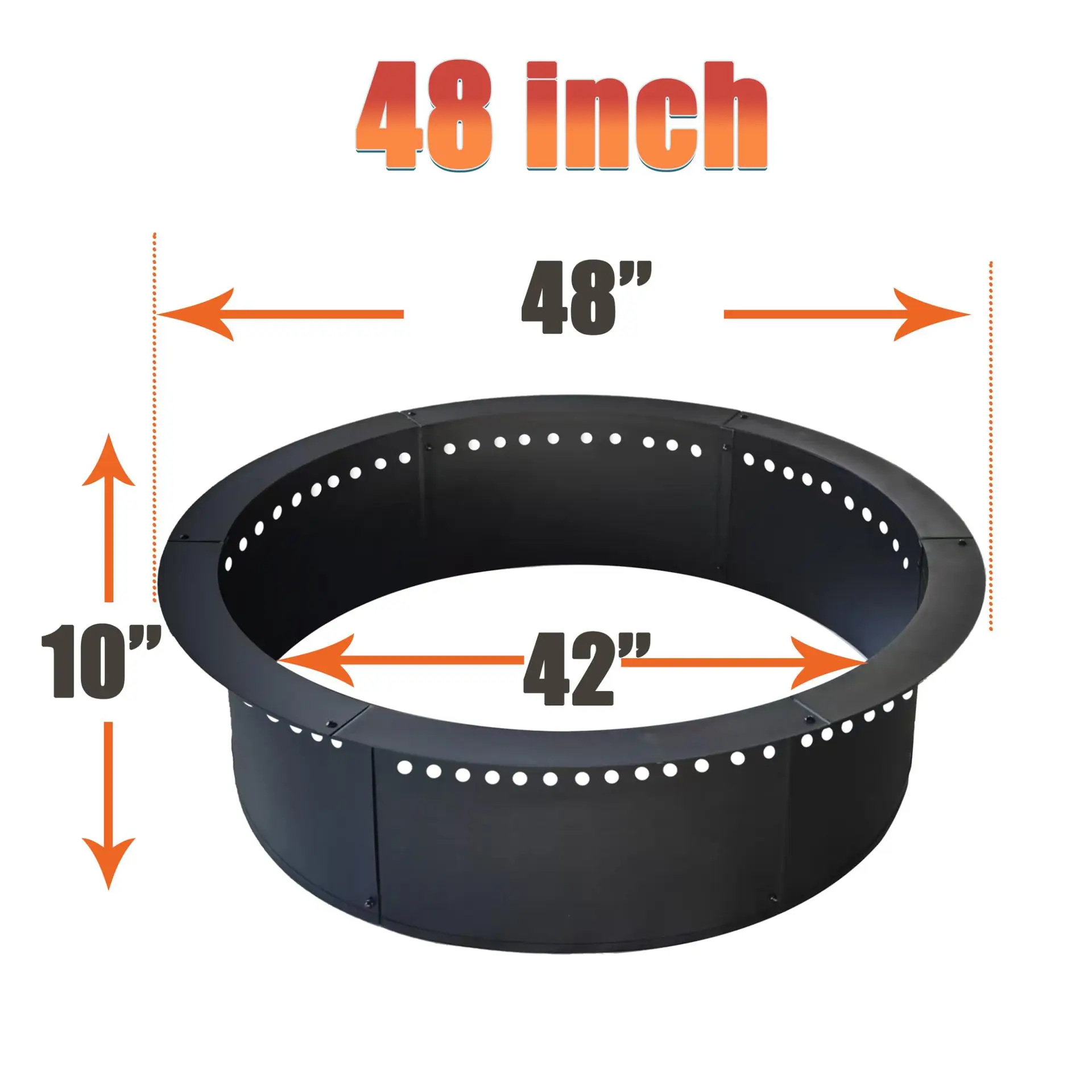American courtyard outdoor iron high temperature heating, portable fire ring multi-function