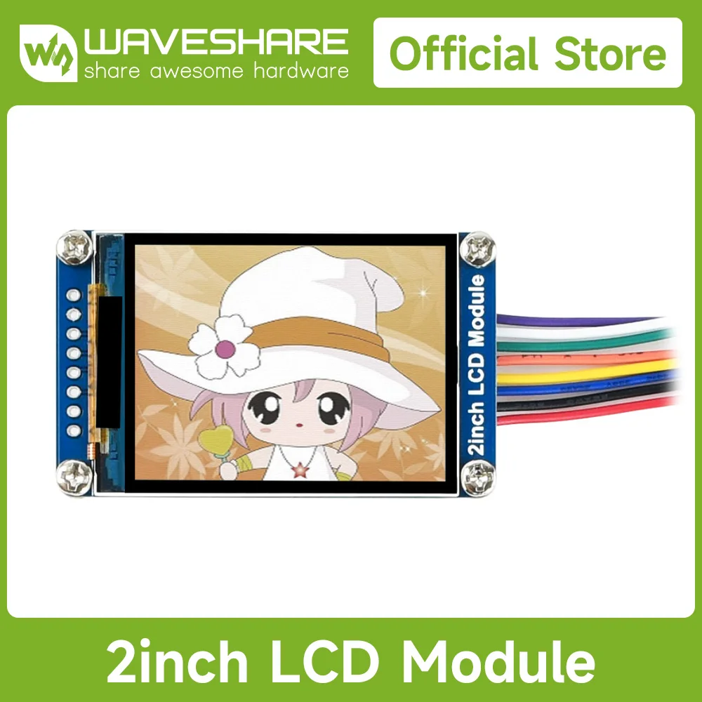 

Waveshare General 2inch IPS LCD Display Module, IPS Screen, 240*320 Resolution, SPI, for Raspberry Pi/VisionFive2/Arduino/STM32