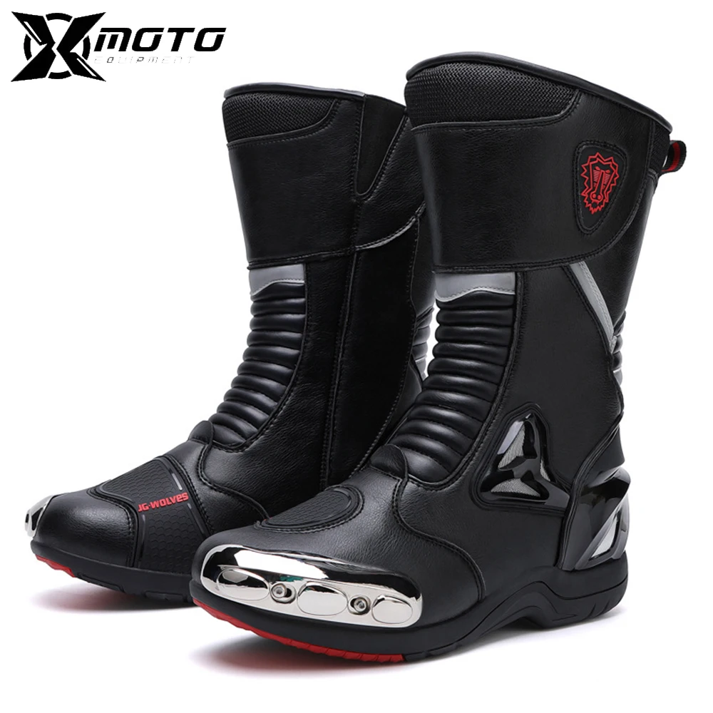 

Unisex Road Cycling Boots Impact Resistance Botas Motocross Boots Moto Bombre Crashproof Highway Boots Fall Prevention