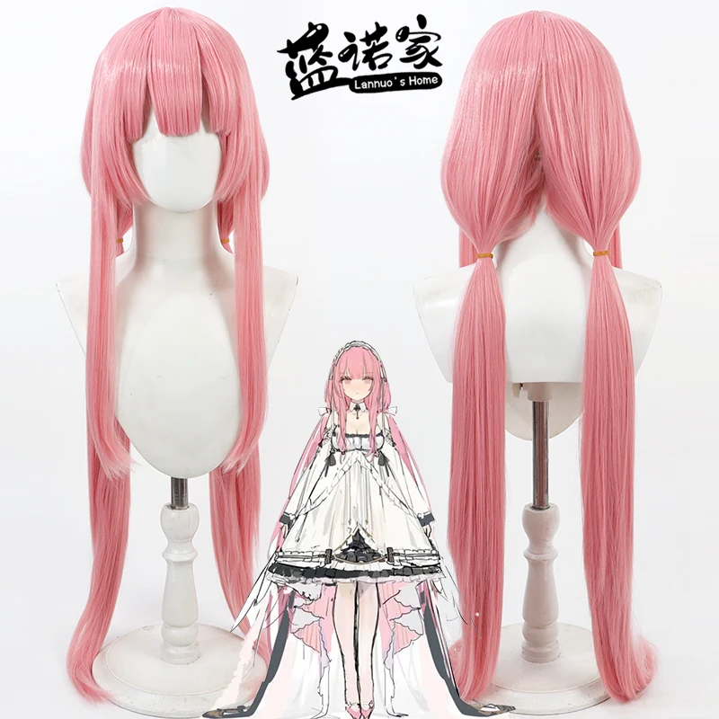 

Azur Lane Perseus Cosplay Wig Role Play Halloween 100cm Long Straight Pink Heat Resistant Synthetic Hair Halloween Carnival