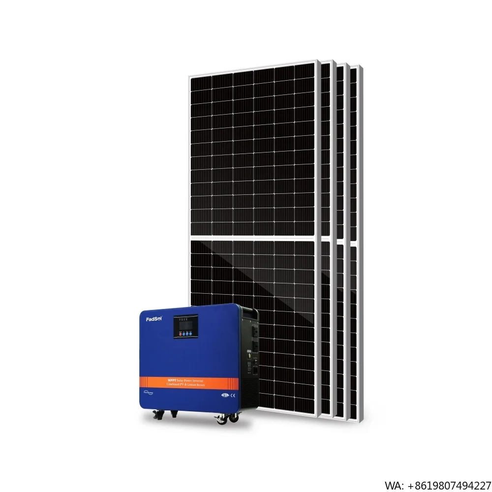 All One Solar Energy System MPPT LiFePO4 Battery Pure Sine Wave Inverter-Solar Panel Car Compatible Optional USB Portable System