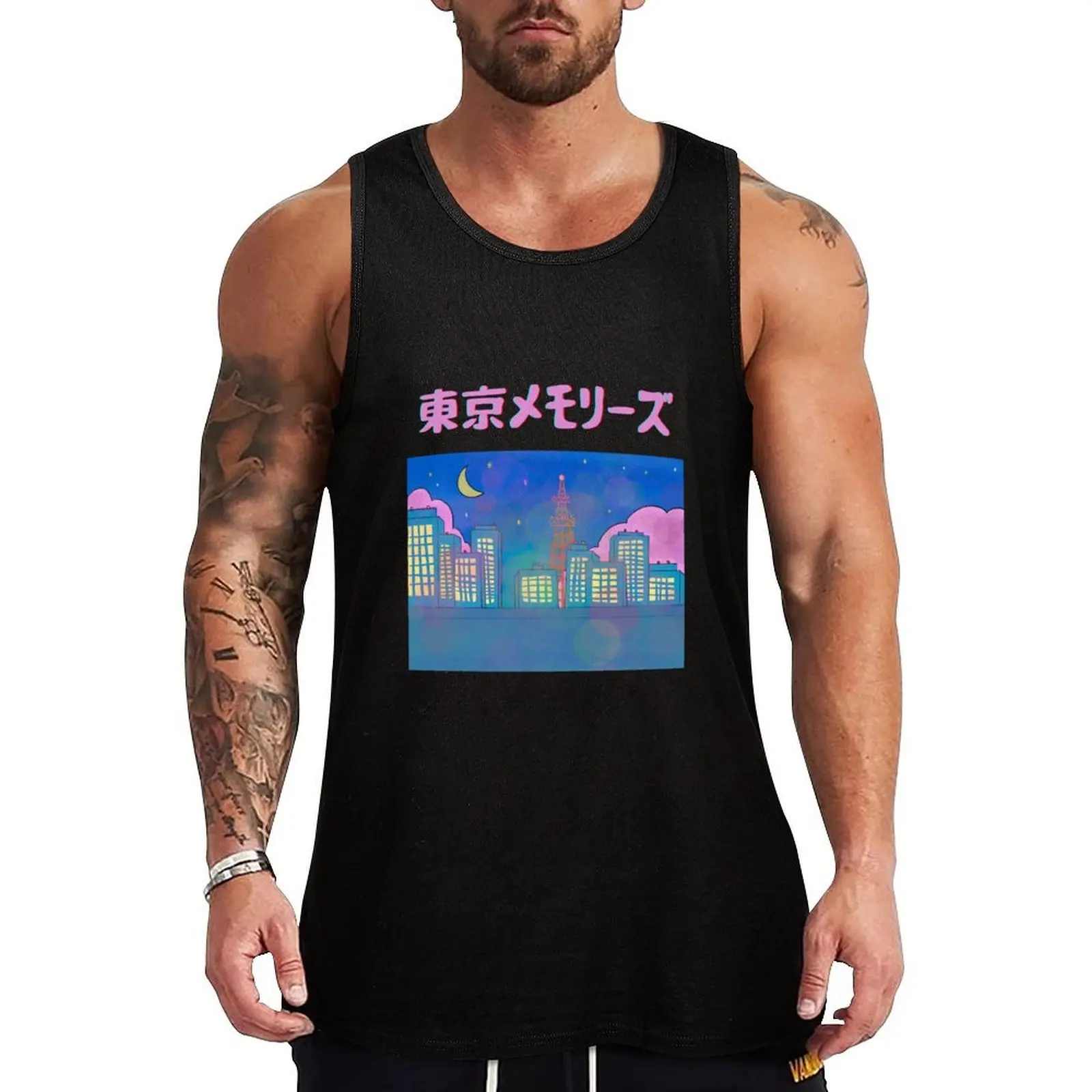 

Tokyo Tower Japan Retro Memories Tank Top Comfort Basic Tank Top Cotton Sleeveless Daily Shirt