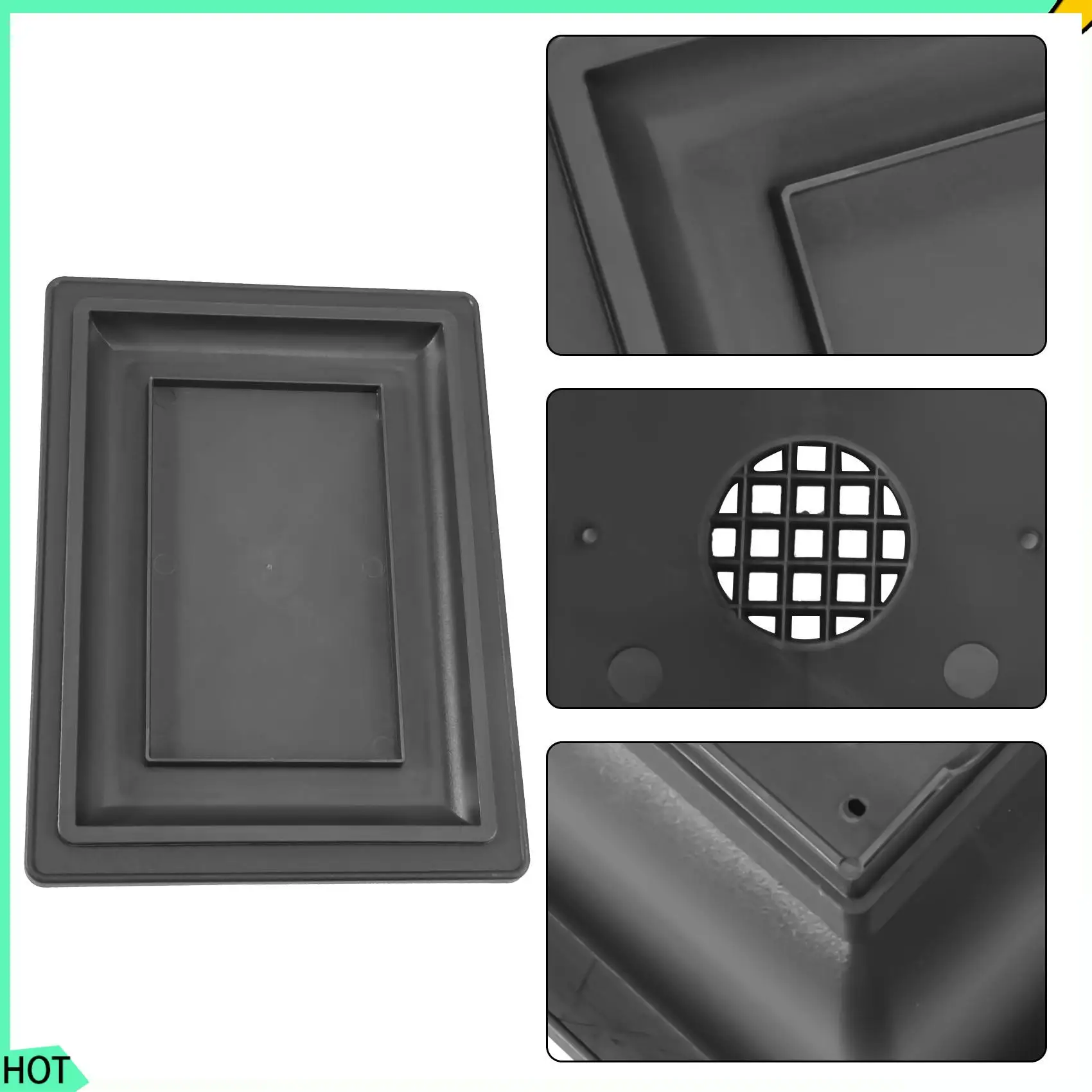 AWAH 6 Packs Bonsai Training Pots With Tray Plastic Bonsai Plants Growing Pot For Garden Yard Living Room 22.5X16.5Cm
