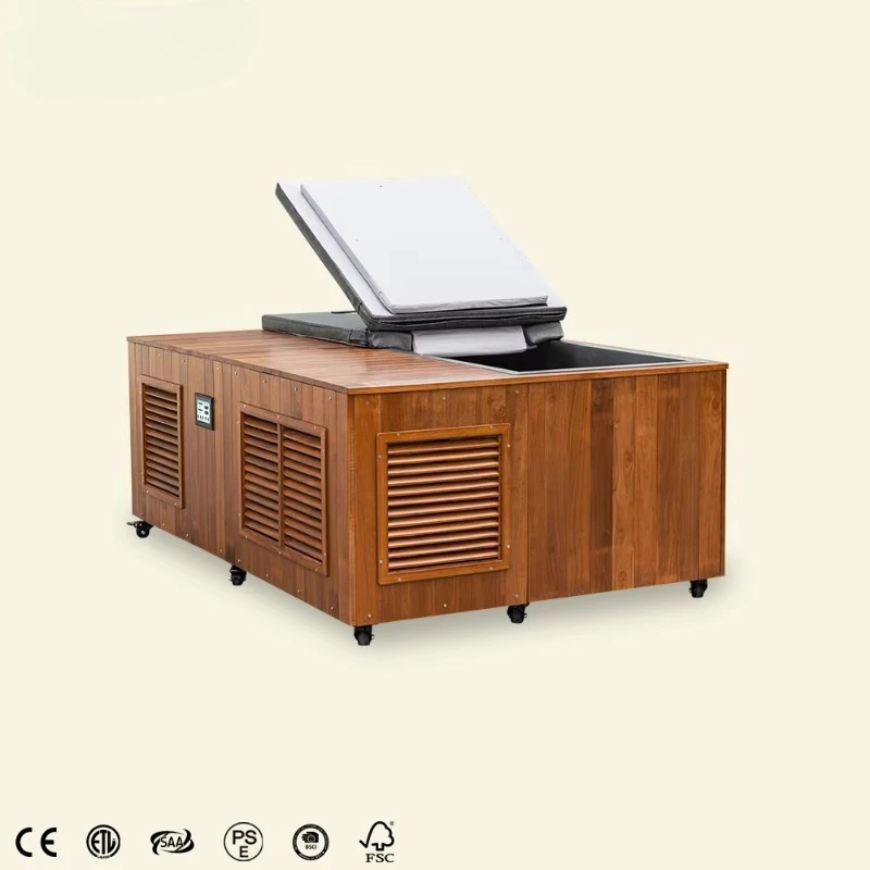 Outdoor Water Therapy Ice Bath Cold Plunge Tub Wooden Ice Bath Tub with Chiller