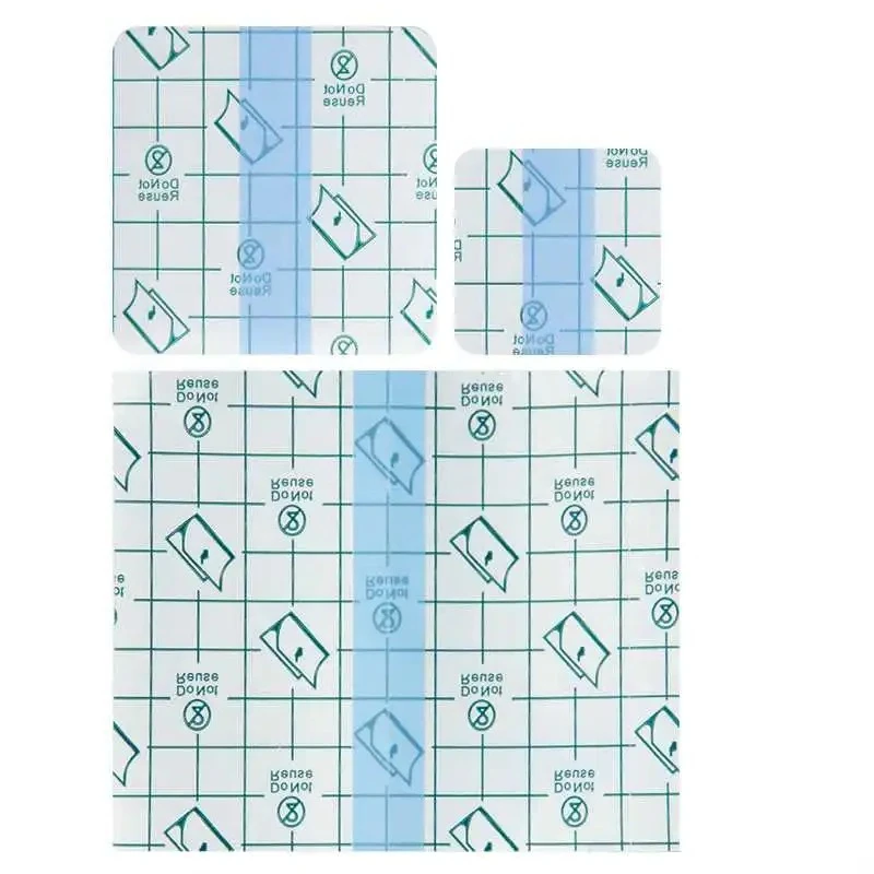 50Sheets/Set Transparent Wound Dressing Patch Tape PU Film Adhesive Bandages Plasters Waterproof Skin Patch 5x5cm/8x8cm/10x10cm