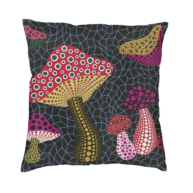 Yayoi Kusama Art Square Pillow Case Home Decor Abstract Pop Art Cushions Throw Pillow for Living Room Double-sided Printing