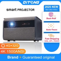 DITONG 2025 NEW J10 projector Native 1080P Autofocus 4k HD video outdoor mobile phone Android smart home theater LED projector