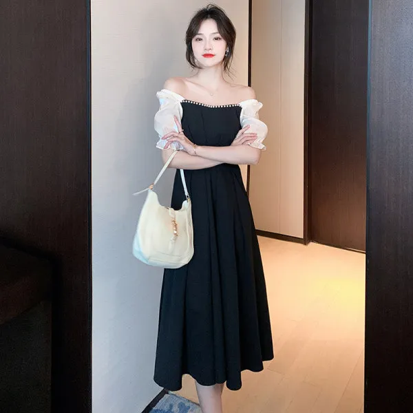 The new spring and summer dress style gentle wind women's wear red dress female small dress in the hip