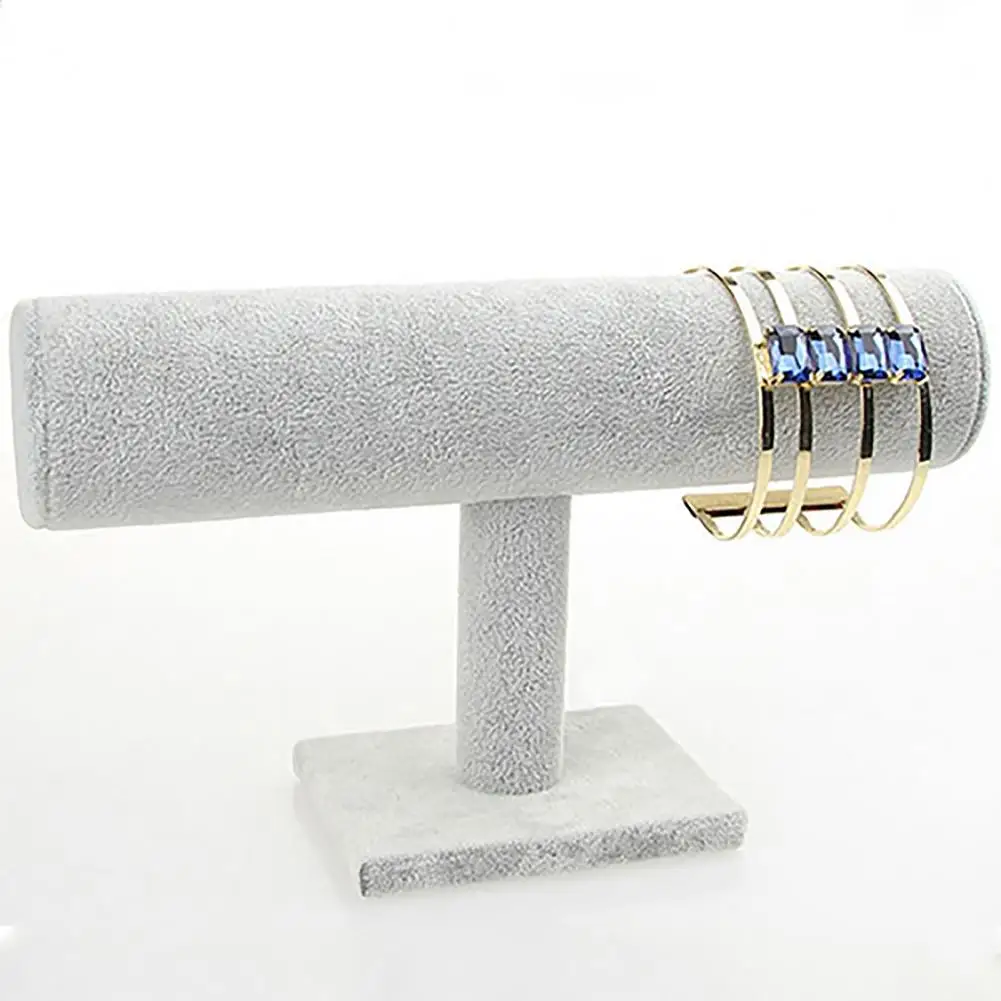 Sieraden Stand Multipurpose Zachte Om Touch Fluwelen Sieraden T-Bar Display Stand Voor Armband