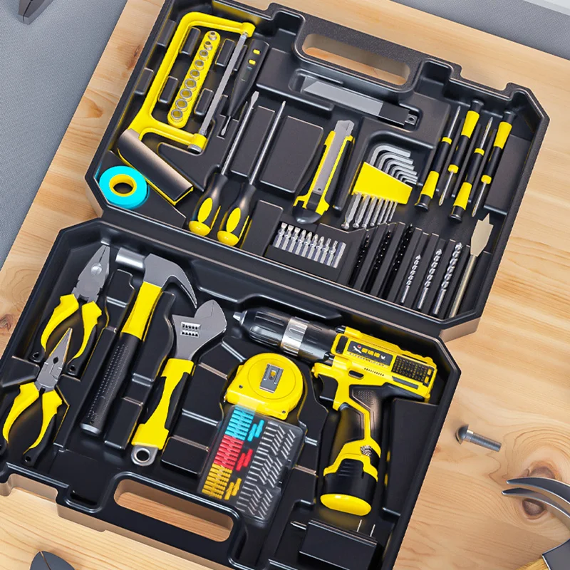 

Foldable Hardware Tool Box Suitcase Aesthetic Hand Drill Tool Box Storage System Caja De Herramientas Toolbox Home Furniture