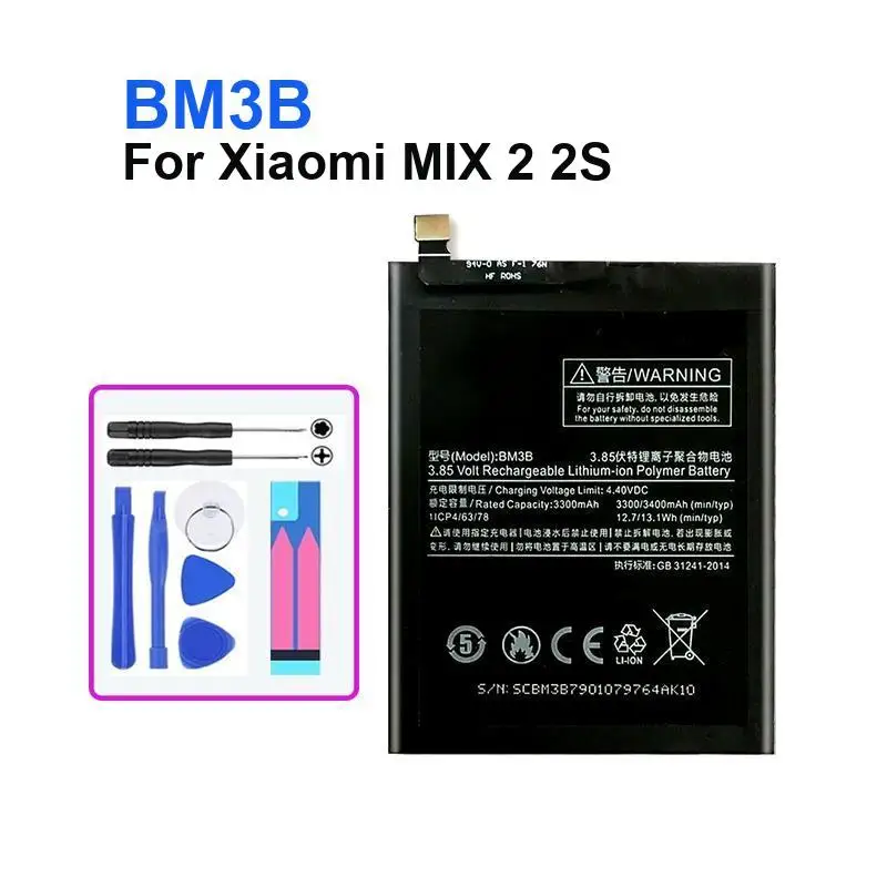 بطارية الهاتف المحمول BM3B BP43 BM3K لهاتف Xiaomi MI 3 Mix 2S Fold 2 4 5G ضمان Bateria عالي السعة + NO