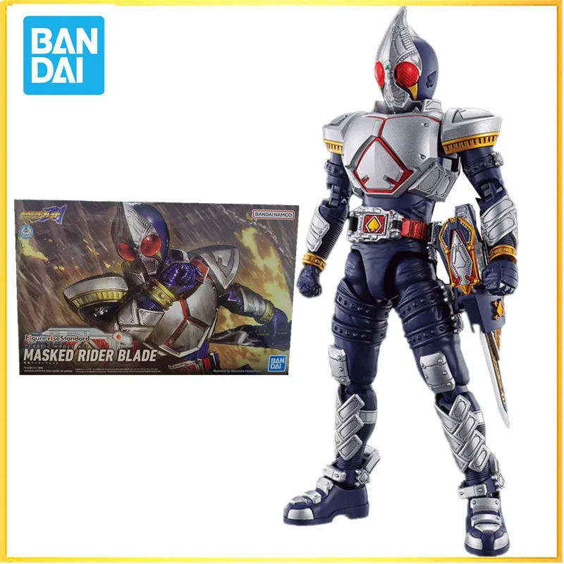 

In stock Bandai Original Figure-rise Anime Figures MASKED RIDER BLADE Joints Movable Action Figure Assembly Model Toys