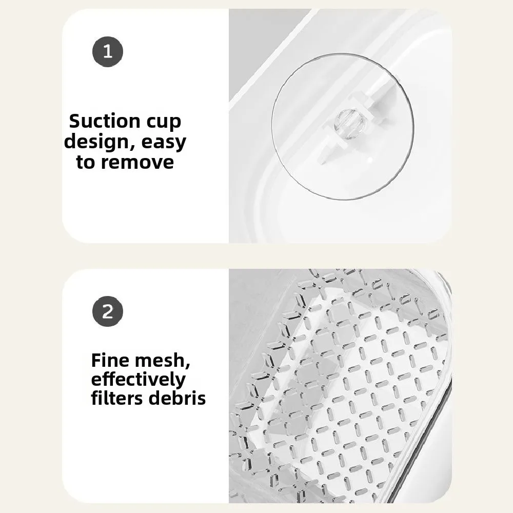 

2 шт., сито для раковины на присоске, креативный кухонный фильтр для мусора без перфорации, съемный самоочищающийся сепаратор остатков пищевых продуктов