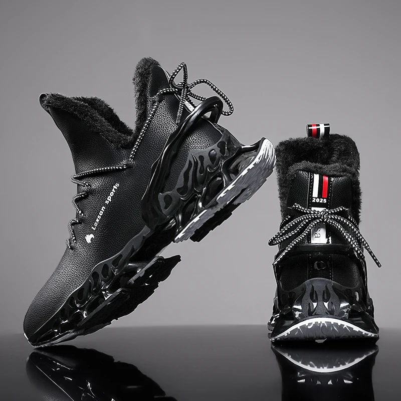 

men boots 2025 New Winter Slippers Warm Men Shoes Waterproof Non-Slip Plush Sneakers Male tenis shoes Boots Men Sneakers Winter