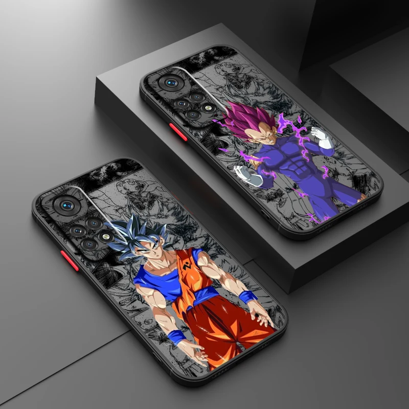 Art D-Dragon Ball Vegeta Goku Frosted Translucent For Redmi 7A 7 8 8A 9A 9C 9AT 9 9T 10X 10A 10C 10 11A A1 K40 5G Back