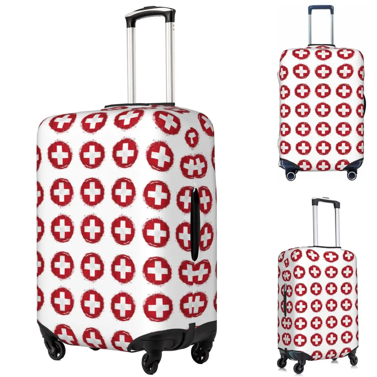 Швейцарский флаг Швейцарии, защитный чехол для чемодана, эластичные защитные чехлы для дорожного багажа на 18-32 дюймов
