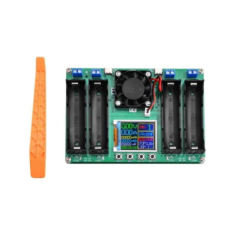 Testeur de capacité de batterie au lithium avec écran LCD, batterie au lithium 18650, mesure numérique, détecteur de puissance, technologie 4 canaux